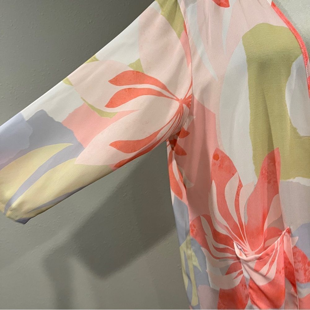 Floral swim cover up Kimono size L/XL - Picture 3 of 13